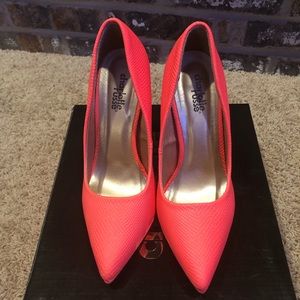 Charlotte Russe Neon Coral Heels